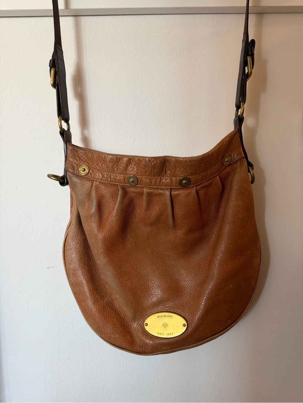Mulberry Brown Leather Crossbody Bag